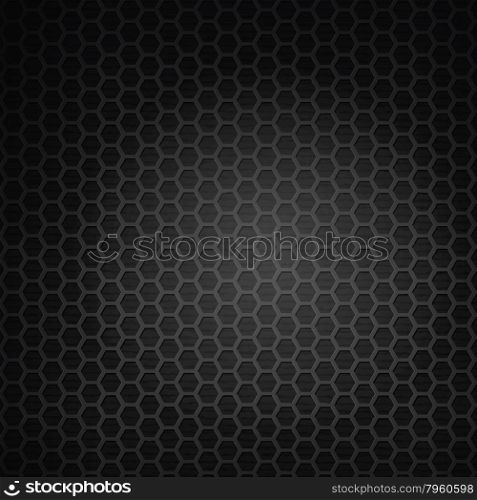 hexagon black grill background vector illustration