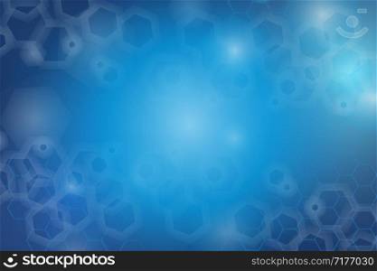 Hexagon blue abstract background