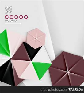 Hexagon business paper geometric shape for templates, technology, presentation, banner, layout