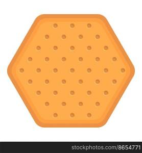Hexagon cracker icon cartoon vector. Cookie food. Chip sweet. Hexagon cracker icon cartoon vector. Cookie food