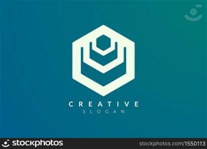 Hexagon Design creation. Modern minimalist and elegant vector illustration. Suitable for patterns, labels, brands, icons or logos
