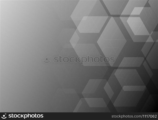 Hexagon geometric shape modern abstract art design color gradient with space. vector illustration