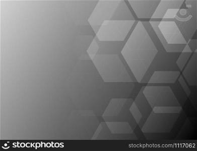 Hexagon geometric shape modern abstract art design color gradient with space. vector illustration