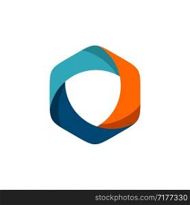 Hexagon Lens Colorful Logo Template Illustration Design. Vector EPS 10.