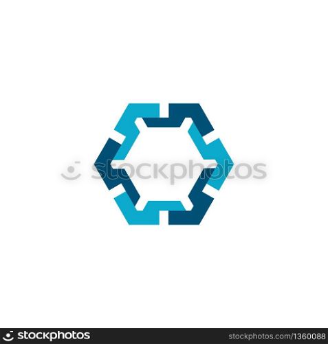 Hexagon logo business vector icon design