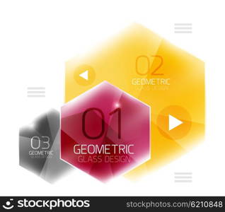 Hexagon option infographics. Hexagon option infographics. Vector universal design template