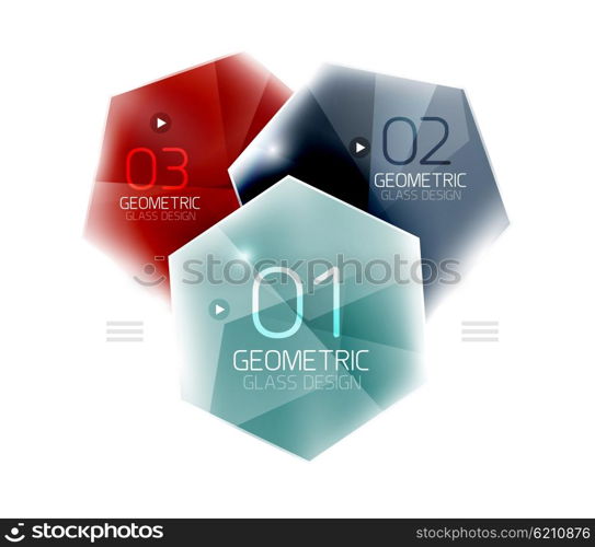 Hexagon option infographics. Hexagon option infographics. Vector universal design template