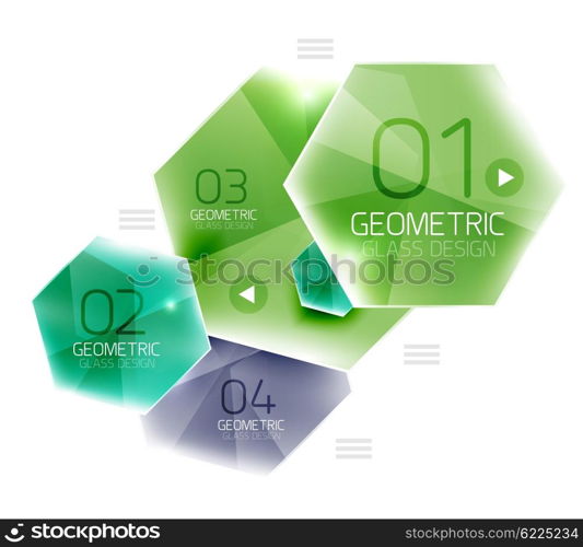 Hexagon option infographics. Hexagon option infographics. Vector universal design template