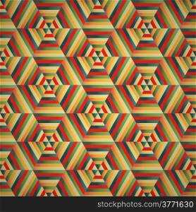 Hexagon seamless pattern colorful background, stock vector