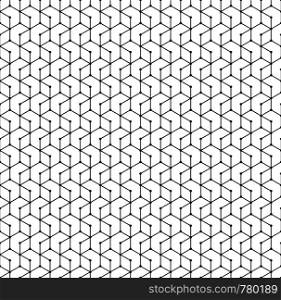 Hexagon seamless pattern. Monochrome geometric polygon grid dotted hexagonal geometry lines endless fabric or paper vector texture abstract background. Hexagon seamless pattern. Monochrome geometric polygon grid dotted endless vector texture