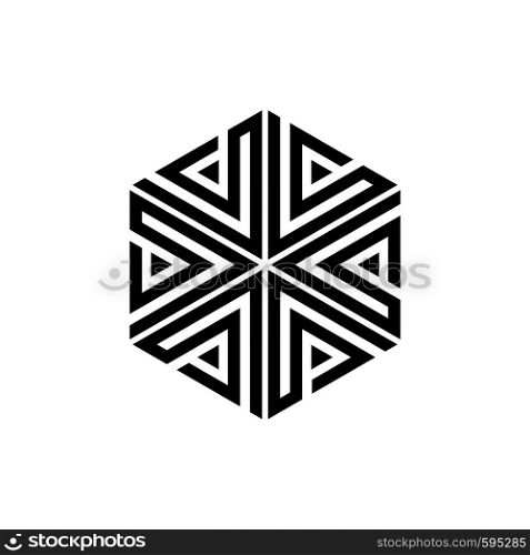 Hexagon Shape Celtic Tribal Logo Template