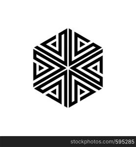 Hexagon Shape Celtic Tribal Logo Template