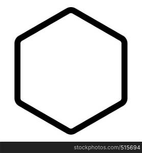 Hexagon shape element icon black color vector illustration flat style simple image