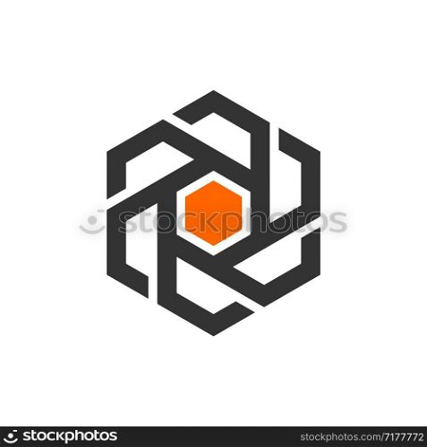 Hexagon Shape Logo Template Illustration Design. Vector EPS 10.