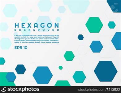 Hexagon style modern background geometric shape design with space for your text. vector illustration