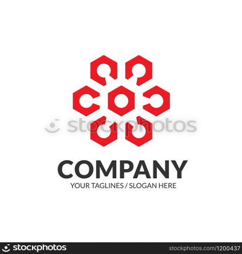 hexagon tech connect logo concept,Tech connection concept.