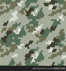 Hexagonal camouflage military seamless pattern art