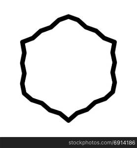 hexagonal frame, icon on isolated background