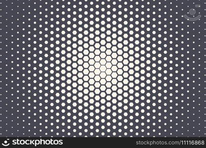 Hexagonal Halftone Texture Geometric Technology Abstract Background. Hexagon Vector Abstract Technology Background
