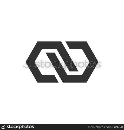 Hexagonal Infinity Logo Template Illustration Design. Vector EPS 10.