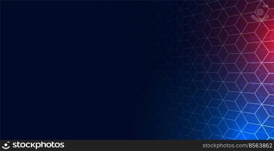 hexagonal network mesh background with text space