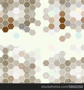 Hexagonal seamless pattern. Repeating geometric brown background.. Hexagonal seamless pattern. Repeating geometric brown background