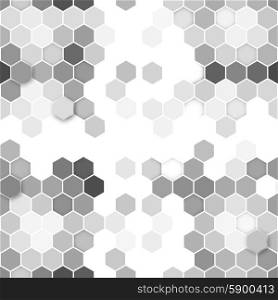 Hexagonal seamless pattern. Repeating geometric gray background.. Hexagonal seamless pattern. Repeating geometric gray background