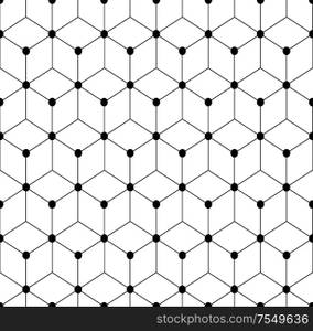 Hexagonal seamless vector pattern illustration