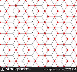 Hexagonal seamless vector pattern illustration