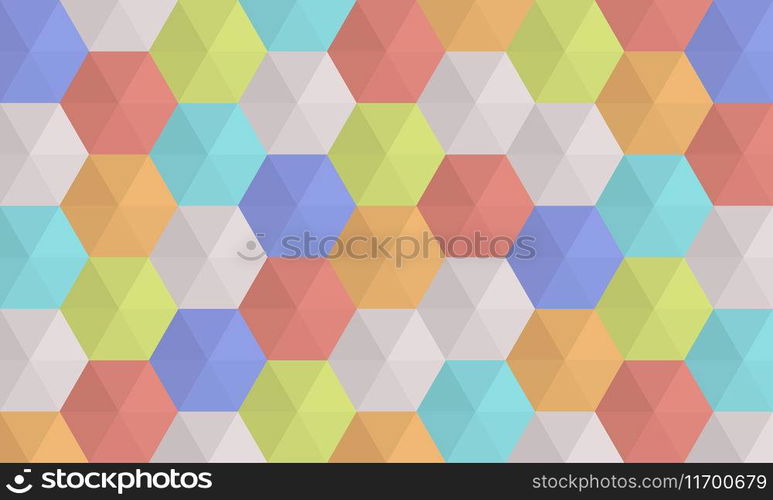 Hexagonal shape pattern background, vector illustrator 
