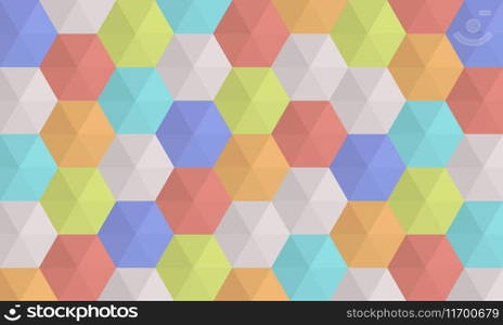 Hexagonal shape pattern background, vector illustrator 