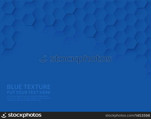 Hexagonal texture. Ocean blue honeycomb 3d geometric pattern, abstract tech science modern paper cut vector website wallpaper template background. Hexagonal texture. Ocean blue honeycomb 3d geometric pattern, abstract tech science modern paper cut vector website wallpaper template