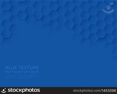 Hexagonal texture. Ocean blue honeycomb 3d geometric pattern, abstract tech science modern paper cut vector website wallpaper template background. Hexagonal texture. Ocean blue honeycomb 3d geometric pattern, abstract tech science modern paper cut vector website wallpaper template