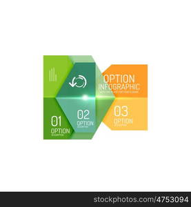 Hexagone infographic diagram templates. Vector hexagone infographic diagram templates