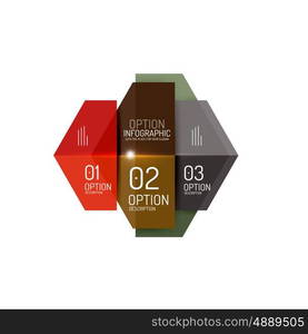 Hexagone infographic diagram templates. Vector hexagone infographic diagram templates