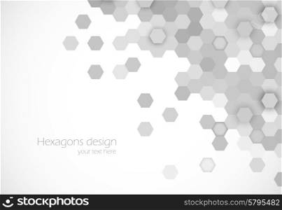 Hexagons background abstract science design vector illustration. Hexagons background