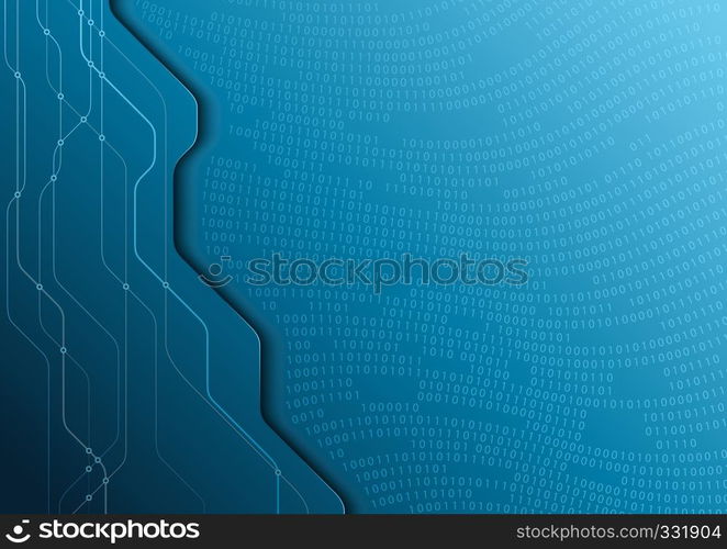 Hi-tech Digital Communication Concept with Binary Code