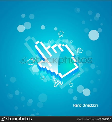 Hi-tech hand pointer background
