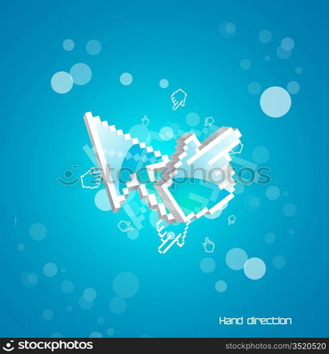 Hi-tech hand pointer background