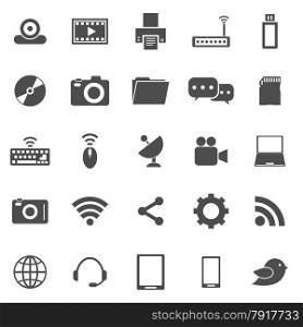 Hi-tech icons on white background, stock vector