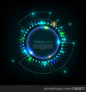 HI-Tech modern futuristic Business data virtual concept with line and dots on Abstract Background, Vector illustration.