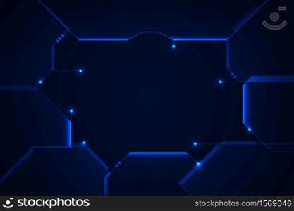 Hi-tech technology , Abstract blue frame digital background