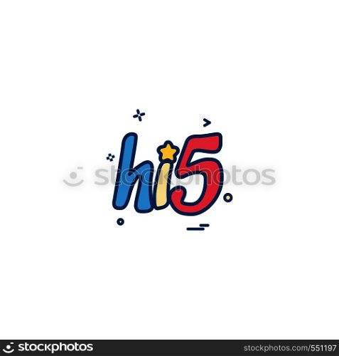 Hi5 icon design vector