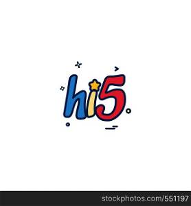 Hi5 icon design vector