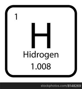 Hidrogen icon vektor illustratration design