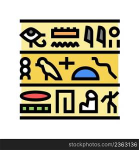 hieroglyph egypt color icon vector. hieroglyph egypt sign. isolated symbol illustration. hieroglyph egypt color icon vector illustration