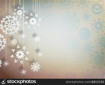 High definition snowflakes on beidge background. EPS 10 vector. High definition snowflakes. EPS 10