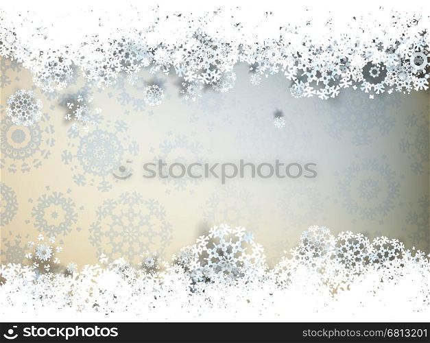 High definition snowflakes on beidge background. EPS 10 vector. High definition snowflakes. EPS 10