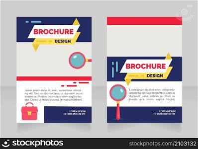 High demand job positions spotlight blank brochure design. Template set with copy space for text. Premade corporate reports collection. Editable 2 paper pages. Raleway Black, Regular, Light fonts used. High demand job positions spotlight blank brochure design