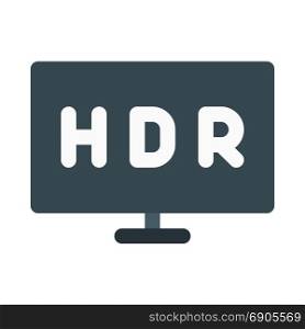 High dynamic range tv, icon on isolated background